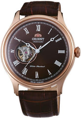 ORIENT Open Heart Men's Automatic Manual Winding Mechanical Classic Leather Band Skeleton Dial Wrist Watch