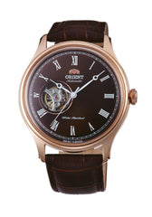 ORIENT Open Heart Men's Automatic Manual Winding Mechanical Classic Leather Band Skeleton Dial Wrist Watch