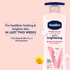 Vaseline Essential Body Lotion, Even Tone Daily Brightening, 2 weeks to radiant, glowing skin, 3 x 400ml