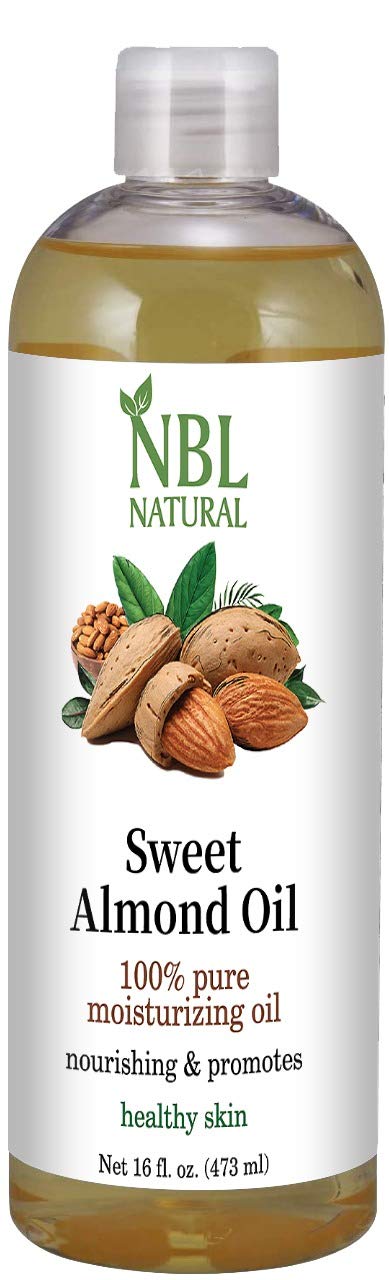 NBL Natural Almond Oil (Large 16 oz) Sweet Almond Oil for Skin or Almond Oil for Hair, the Perfect Natural Body Oil for Women, Great as Unscented Massage Oil, 473 ML