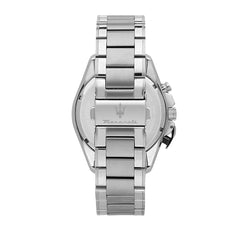 Maserati Men's Watch Traguardo Limited Edition, 45mm Chronograph, quartz watch - R8873612047 - Silver/black sunray