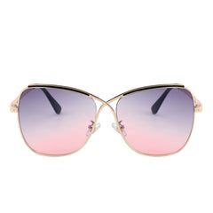 FEISEDY Womens Pilot Sunglasses Oversized Butterfly X Shape Design Cateye Cute Lady Sunglasses B2738