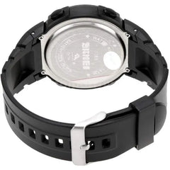 SKMEI Men’s Digital Sports Watch Military Waterproof large LED Screen with Black Silicone Strap