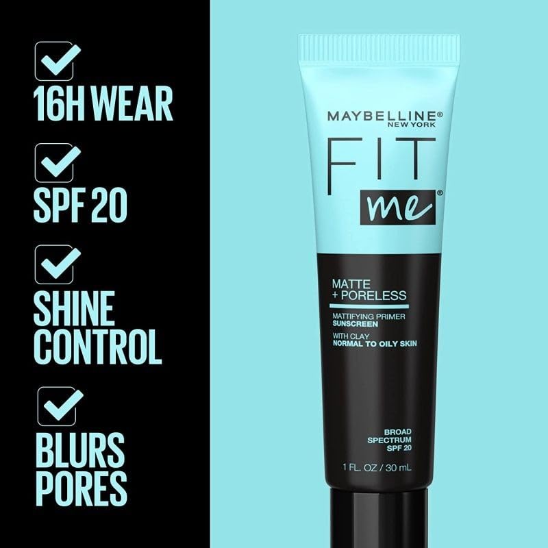 Maybelline New York Fit Me Matte & Poreless Mattifying Primer, 30 ml