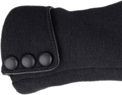 Tomily Womens Touch Screen Phone Fleece Windproof Gloves Winter Warm Wear - Black / khaki