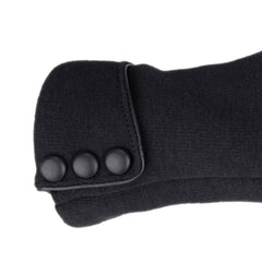 Tomily Womens Touch Screen Phone Fleece Windproof Gloves Winter Warm Wear - Black / wine Red