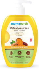 Mamaearth Ubtan Sunscreen Body Lotion SPF 30 with Turmeric & Saffron for Glowing Skin – 300 ml