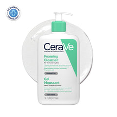 CeraVe Foaming Cleanser | Face and Body Wash for Normal to Oily Skin with Hyaluronic Acid, Niacinamide and Ceramides| Fragrance Free Paraben Free | 16Oz, 473 ML