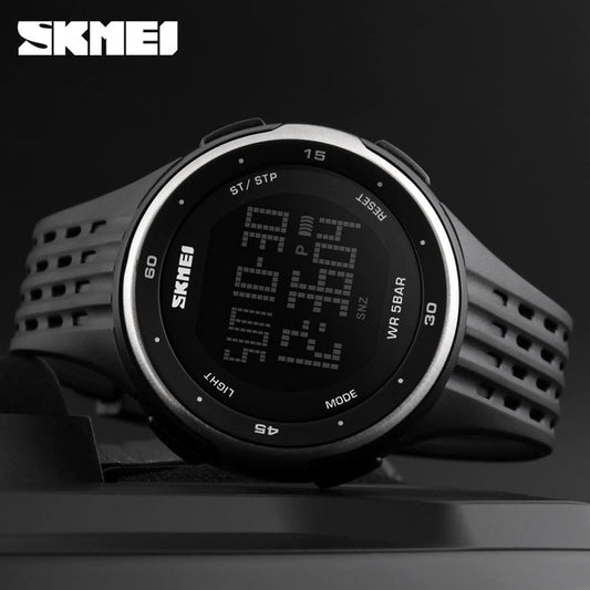 Skmei Sport Watch For Men Digital Polyurethane, 1219 - Black