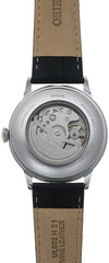 Orient RA-AK0701S Men's Bambino Version 8 Leather Band White Dial Multifunction Automatic Watch, white