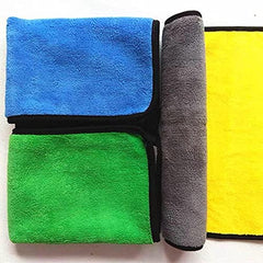 Showay 3pcs Microfiber Car Drying Towel for Car Cleaning and Detailing, Double Sided, Extra Thick Plush Microfiber Towel Lint Super Absorbent Detailing Towel for Car | Windows | Screen and Kitchen |