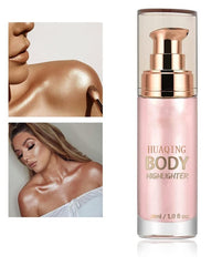 2 Pack Body Luminizer, High Gloss Waterproof Body Luminizer Glitter Face Shimmer Moisturizer Lotion Tan Cream Foundation Makeup Bronzer (106 Moonlight White)