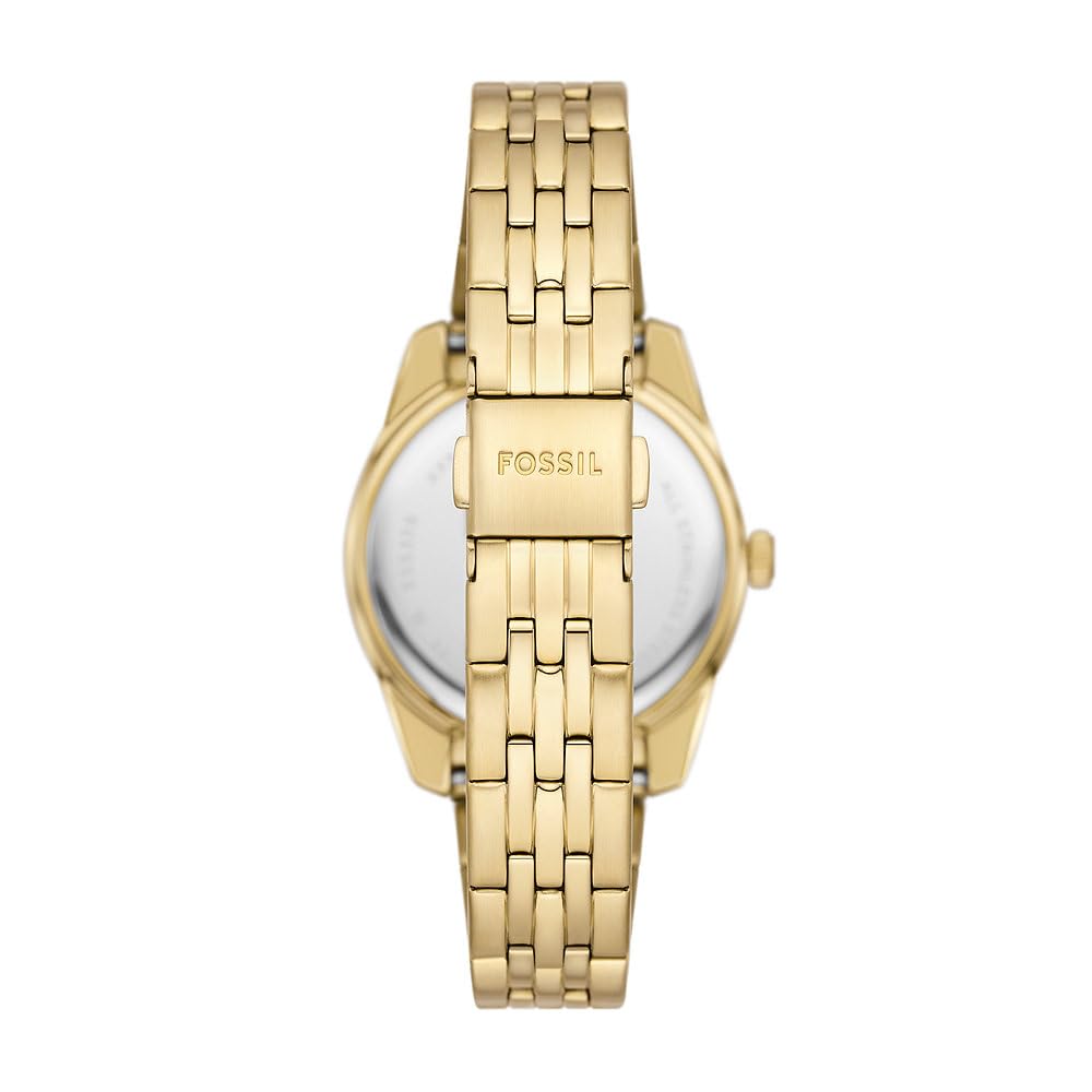 Fossil Scarlette Three-Hand Date Gold-Tone Stainless Steel Watch - ES5338