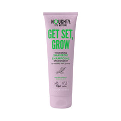 Noughty 97% Natural Get Set Grow Hair Thickening Shampoo to Optimise Scalp Health, Stimulate Roots and Promote Hair Growth, with Organic Garden Pea Sprouts and Green Robusta Coffee Beans, 250ml