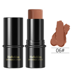 NIKITA.VIVI - Shimmer Stick Makeup Highlighter | Shimmer Cream Powder, Lasting Glow Finish Foundation Stick | Highlighter & Bronzer Pen, Face Brightens & Shades Pencil | Face Series | 6g (#06)