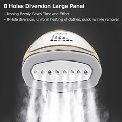 SIMPDIY Portable Garment Steamer Handheld Folding Household Mini Steam Iron, Adjustable Temperature Ironing Machine for Travel, Travel Steamer with 2 Brushes