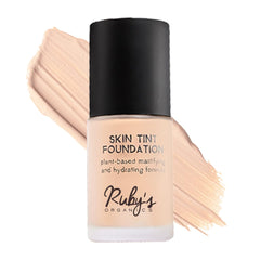 Ruby's Organics Skin Tint Mattifying Liquid Foundation | Medium Coverage, Matte Finish, Breathable | Natural Organic Makeup, For Sensitive Skin | Shade L 01, 30ml