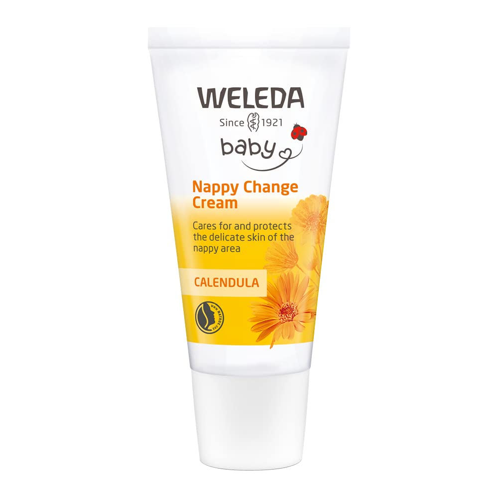 Weleda Diaper Cream with Calendula, Baby Barrier Cream, Lanolin, Dermatologically Tested, Gentle Protection, 100% Natural, 30ml