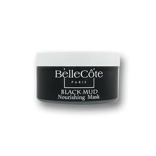 BelleCôte Paris Black Mud Nourishing Face Mask Facial Treatment for Acne, Blackheads & Oily Skins, Contains Dead Sea Face Mask & Activated Charcoal, Reduce Pores Appearance & Remove Impurities 6 fl. Oz