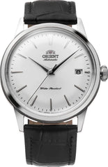 Orient RA-AC0M03S Men's Bambino Version 7 Brown Leather Band Automatic Watch, white, Automatic Watch
