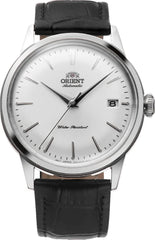 Orient RA-AC0M03S Men's Bambino Version 7 Brown Leather Band Automatic Watch, white, Automatic Watch
