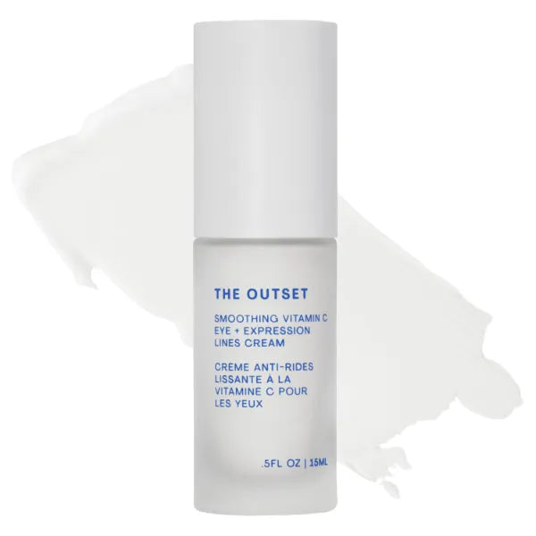 The Outset Vitamin C Eye Cream, Brightening, Hydrating & Wrinkle-Reducing for Fine Lines & Expression Wrinkles, Gentle, Fragrance-Free, Clean, Vegan & Gluten-Free Skincare - 0.5 fl oz