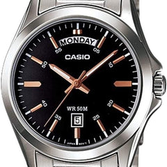 Casio Men's Stainless Steel Band Watch Grey/Black