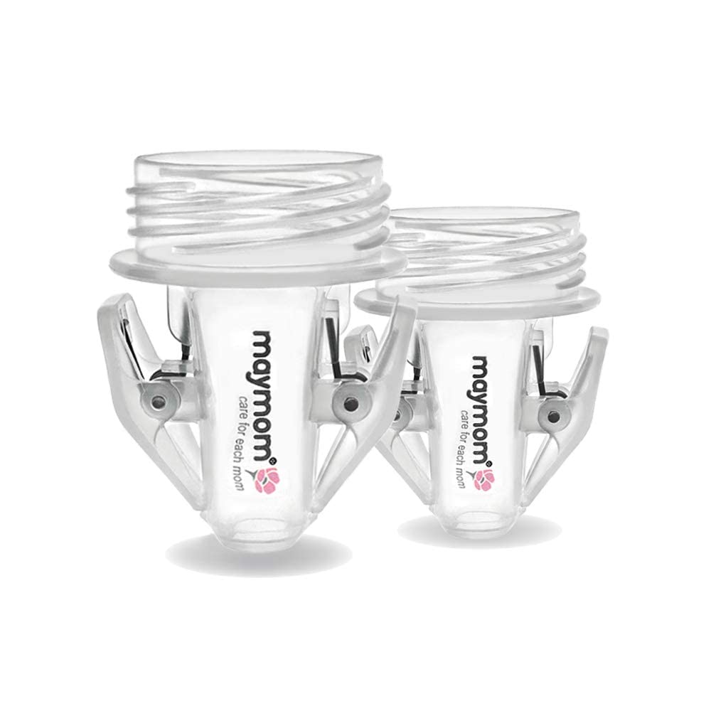 Maymom Breastmilk Storage Bag Adapters for Spectra S1, S2 Pumps, Avent Comfort Wide Mouth Flange Pump Clear BPA Free Material Boiling Water Safe Do Not Use Microwave or Steamer Bag to Sanitize