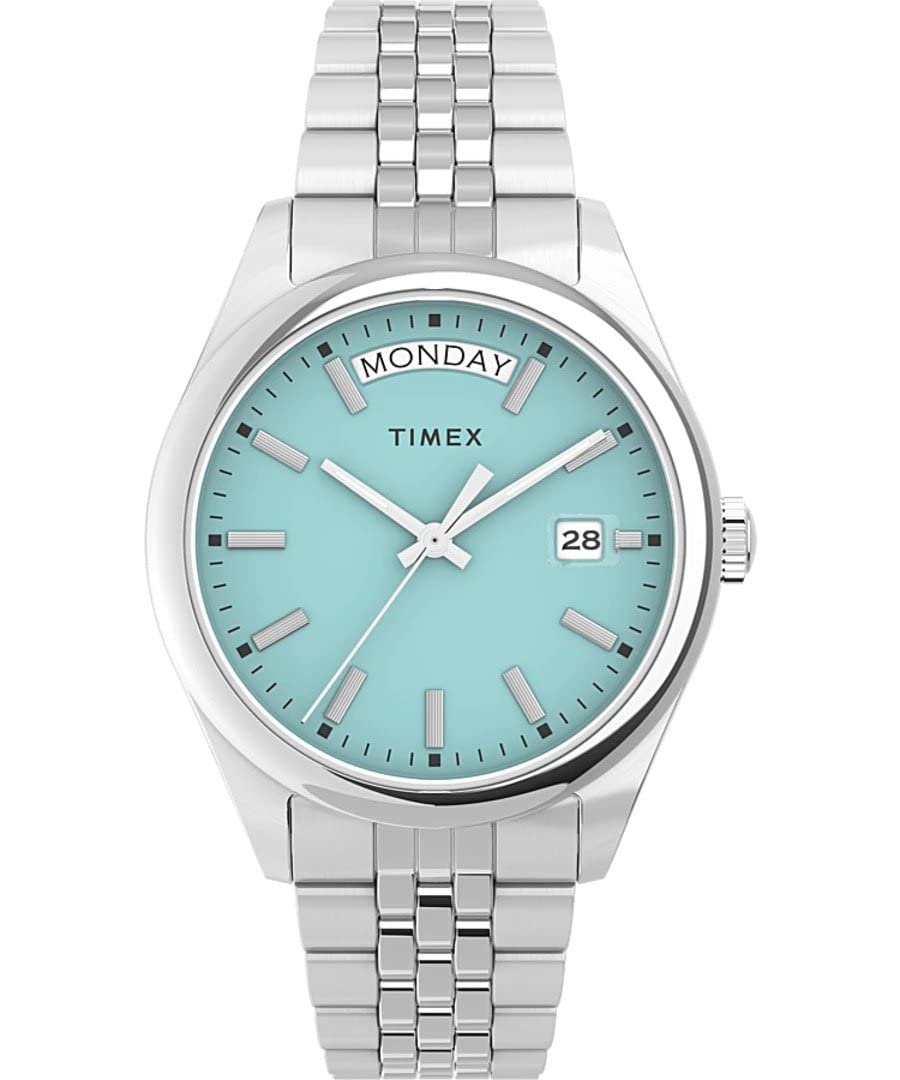 Timex Women's Analogue Quartz Watch with Stainless Steel Strap TW2V68400, Silver, bracelet
