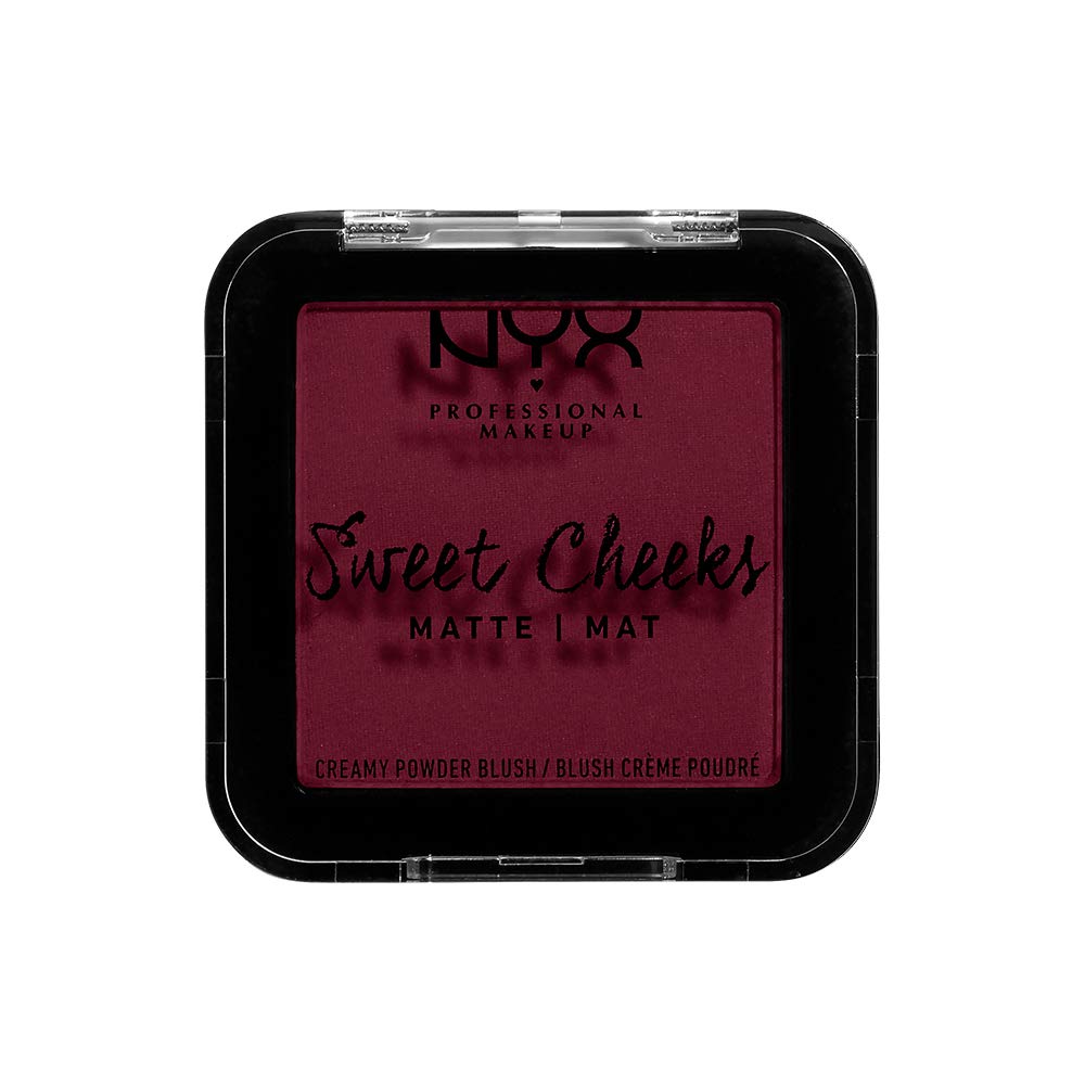 NYX PROFESSIONAL MAKEUP Sweet Cheeks Creamy Powder Blush Matte, Red Riot 03
