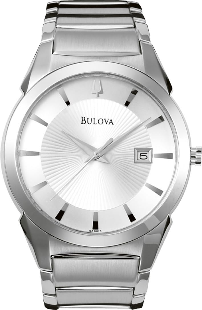 Bulova Classic Quartz Men's Watch, Stainless Steel, Silver-Tone