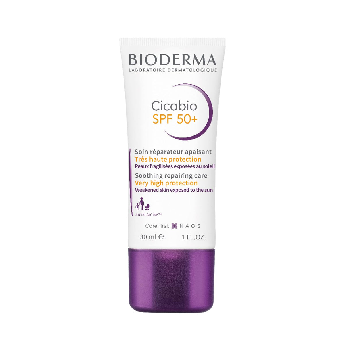 BioDerma Cicabio Soothing Repairing Care Sunscreen SPF 50 for Unisex - 1 oz