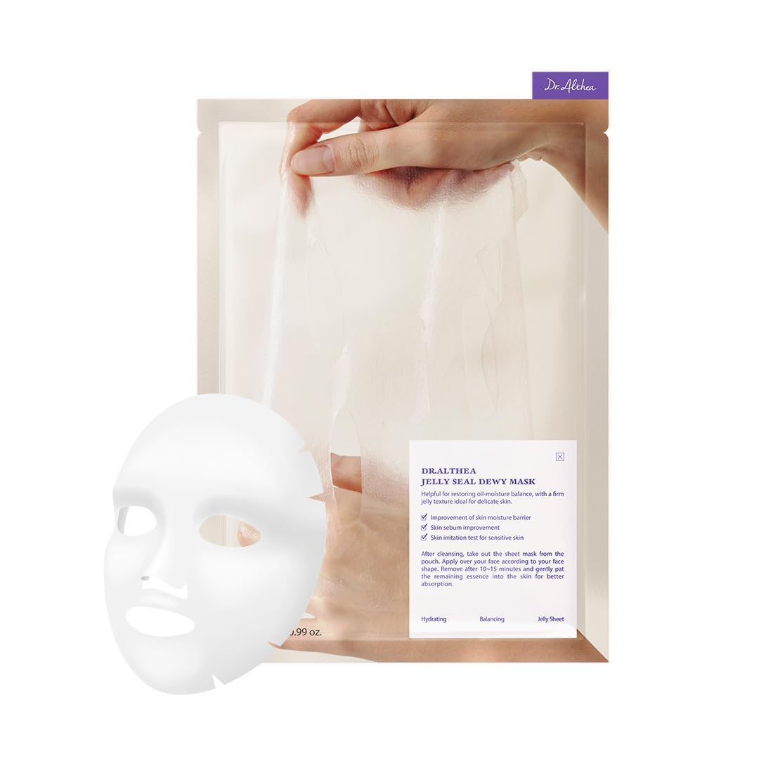 Dr.Althea Jelly Seal Dewy Mask | Hydrate & Restore Balance | Boost Natural Radiance with PhytoPDRN Lotus | Vegan Korean Skincare (Pack of 4)