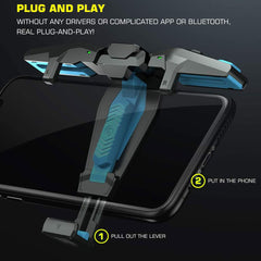 Excefore Mobile Triggers Gaming Controller F4, Mobile Game Controller F4 Falcon for PUBG/Fortnite/Call of Duty, Shooter Sensitive Controller Joysticks Aim & Fire Trigger for IOS & Android