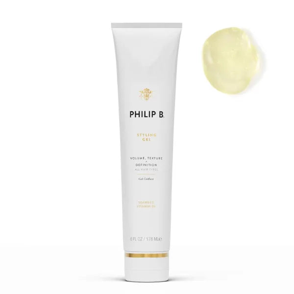 PHILIP B Styling Gel | Soft-Hold Hair Gel Enhances Body and Texture for Definition and Curl - 6 Fl Oz (Pack of 1)