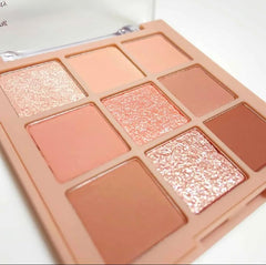 dikalu 9 Colors Korean Makeup Eyeshadow Palette, Matte & Glitter & Shimmer Eyeshadow Long-Wear Colors