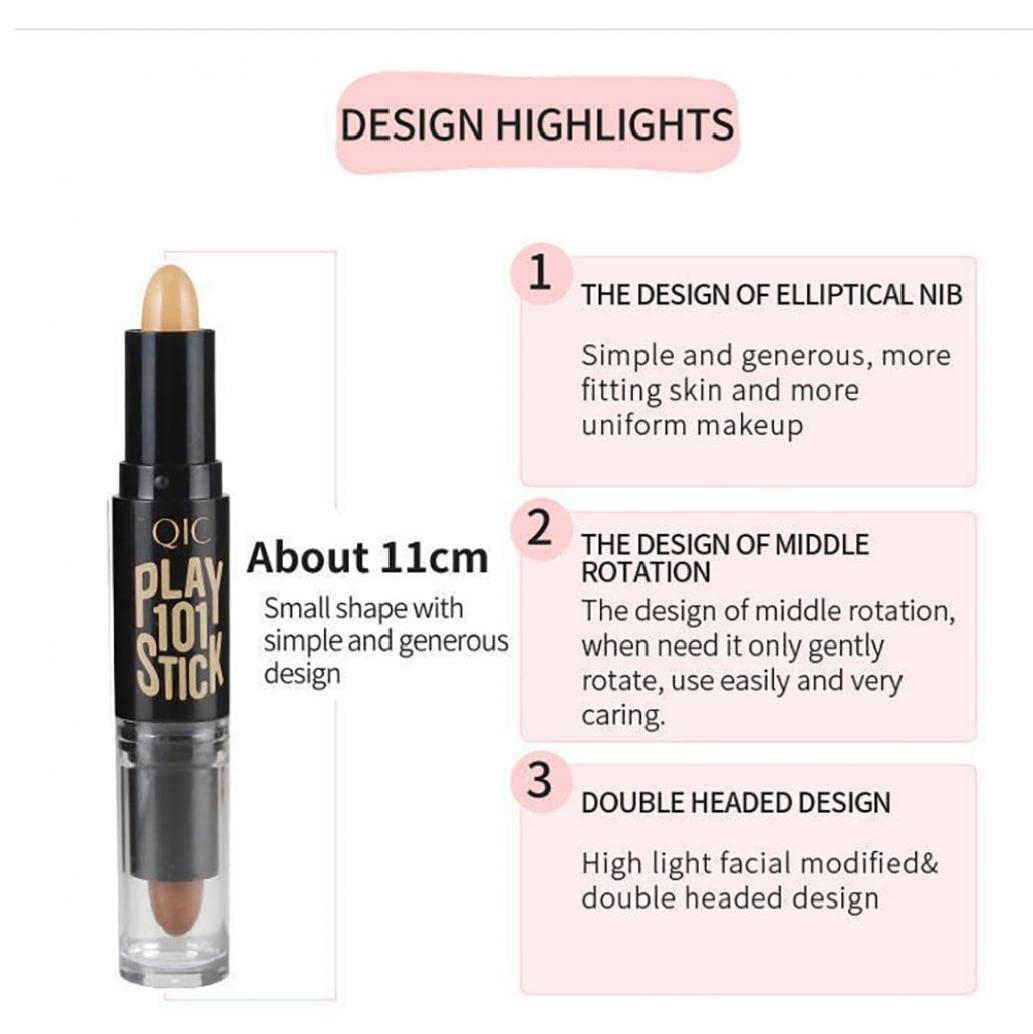 1PC Double ended Wonder Contouring Pen Bronzer And Highlighter Stick Makeup Concealer Cosmetic for 3D Makeup Effect(2)