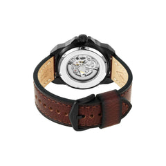 Fossil Men Analog Automatic Watch with Leather Strap ME3219