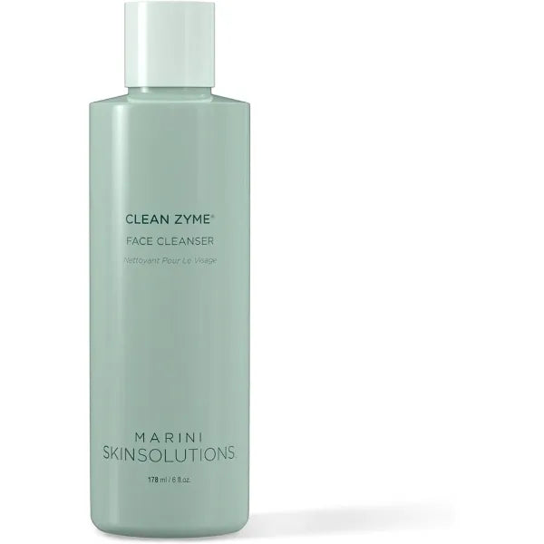 Marini SkinSolutions Clean Zyme Exfoliating Face Cleanser with Proteolytic Enzymes (Papain from Green Unripened Papaya) Made in The USA  6 fl oz