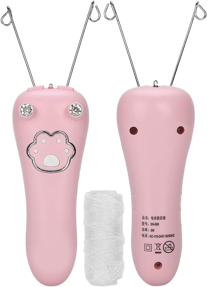 CENXI Electric Facial threading Hair Remover, Electric Cotton Thread Epilator for Women, Automatic Threader Machine Epilator for Fine Hairs on Face, Chin, Upper Lip, Arms (PINK)