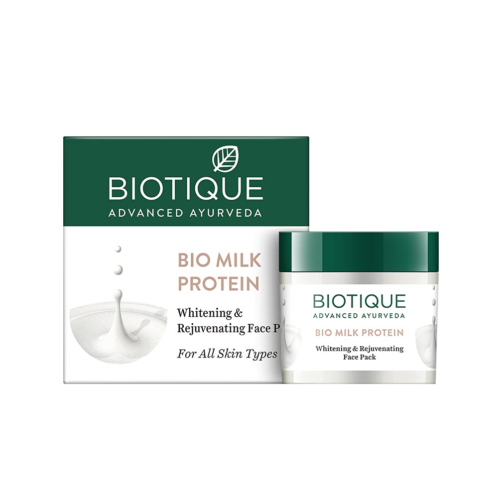 Biotique Bio Milk Protein Whitening and Rejuvenating Face Pack For All Skin Types - 50G