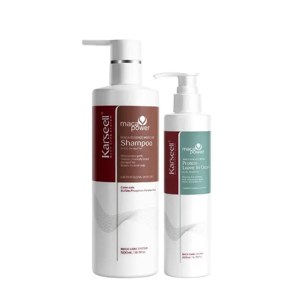 Karseell Combination set Repair Protein Cream Leave In Conditioner Hair and Argan Oil Shampoo Extract Moisturizing Deep Repair Smooth Shampoo