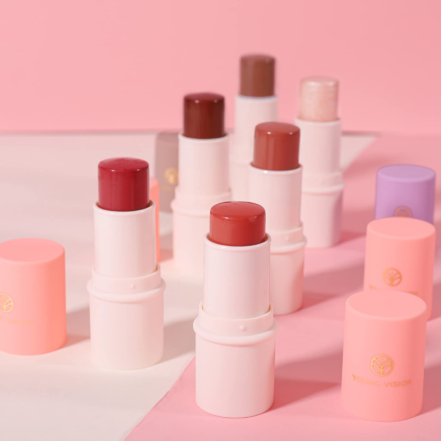 NALACAL Cream Contour Sticks Collection, 6 Colors Face Blush, Bronzer and Highlighter Makeup Set, Putty Blush Palette, Blendable, Lightweight, Gift for Women or Girls