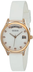 Guess Mini Aura GW0356L3 Ladies White Dial White Silicone Strap