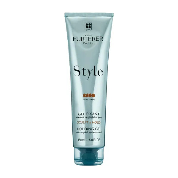 Rene Furterer STYLE Holding Gel - Sculpts & Styles with Strong Hold With Moisturizing Jojoba Extract - For All Hair Types, Vegan & Silicone-Free - 5.0 fl. oz