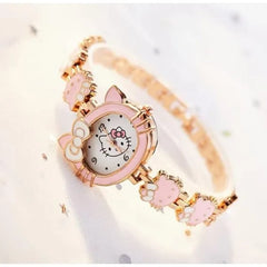 KASTWAVE Women Quartz Wrist Watches, Bracelet Watch, Lovely Hello Kitty Watch for Daily Wear or Party