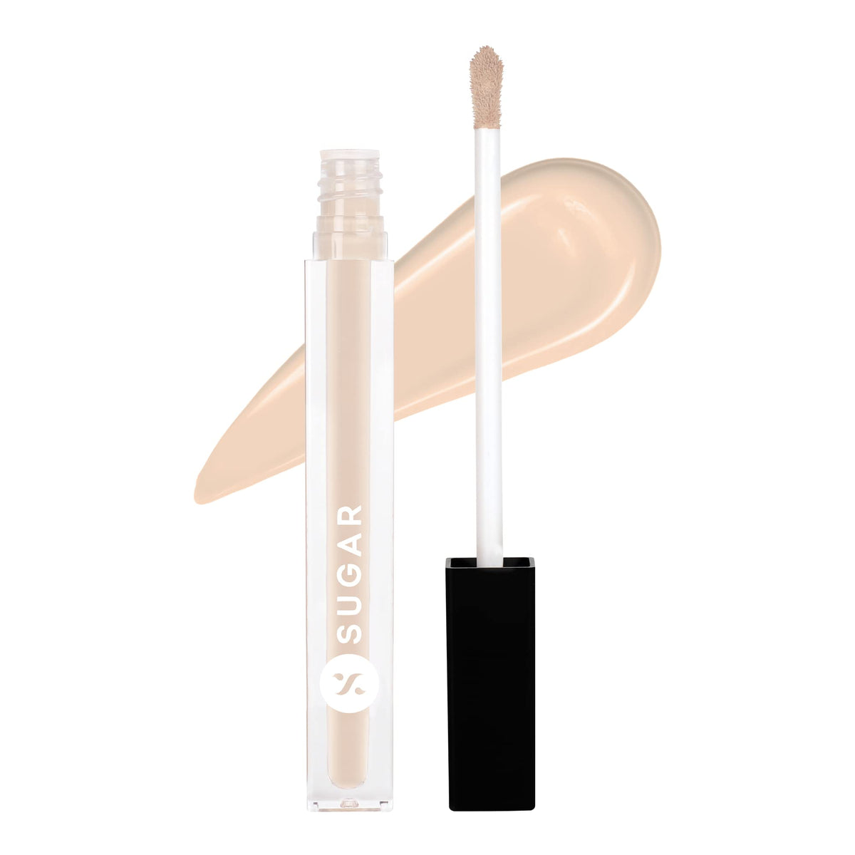 SUGAR Cosmetics Matte Auto Correct Creaseless Concealer Cream (Warm Undertone) - 10 Latte (For Light Skin Tone)
