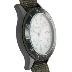 Timex Men's Analogue Quartz Watch with Fabric Strap TW2T75500, Green, strap