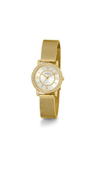 Guess Ladies 28mm Watch - Gold Tone Bracelet White Dial Gold Tone Case