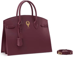 POMEL Europian Style Women's Soft PU Leather Tote Bag Purse Handbags Wallet Tote Shoulder Bag Purse Large Capacity Bag - Maroon
